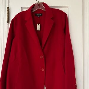 Talbots Classic Scarlet Red Wool  Blazer NWT 20P